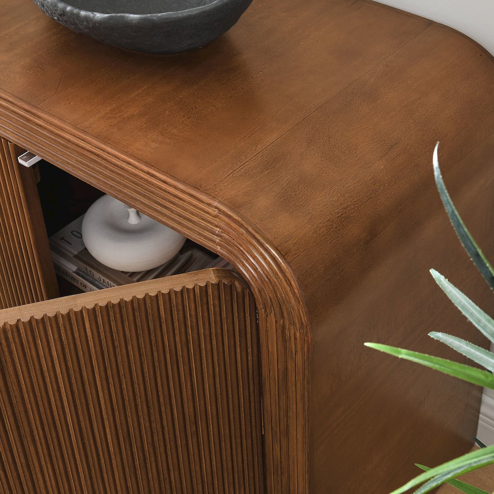 Waterflute 70" Fluted Sideboard Cabinet. Picture 10
