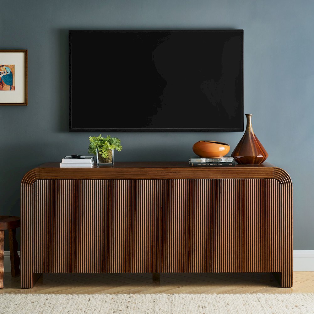 Waterflute 70" Fluted Sideboard Cabinet. Picture 9