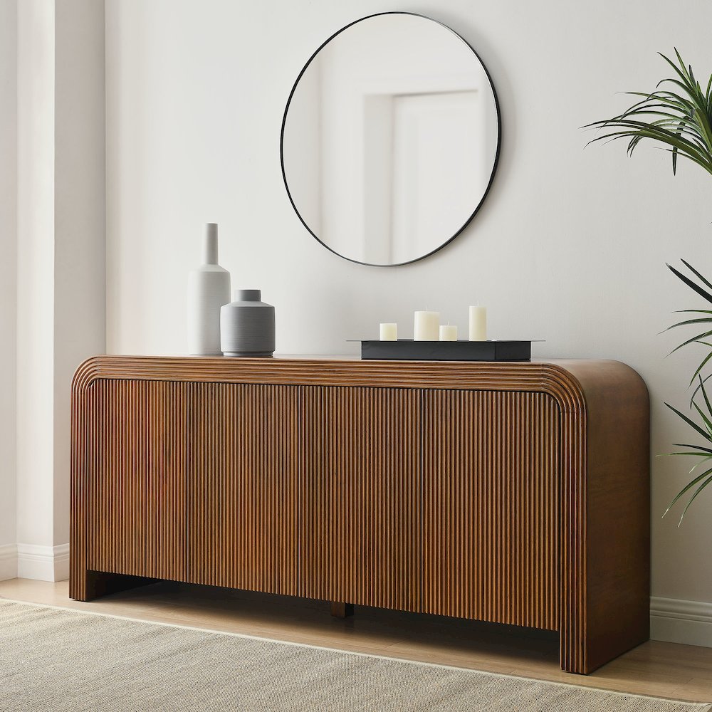 Waterflute 70" Fluted Sideboard Cabinet. Picture 8