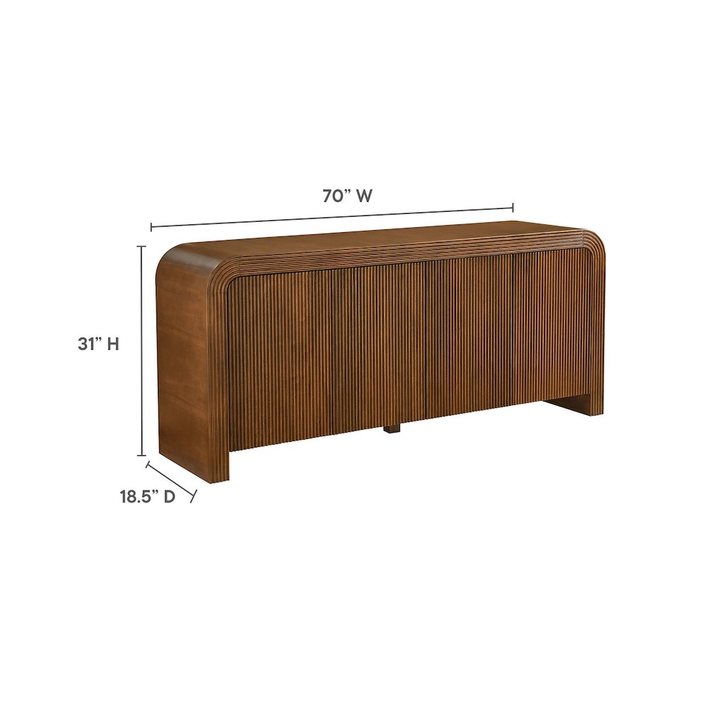 Waterflute 70" Fluted Sideboard Cabinet. Picture 3