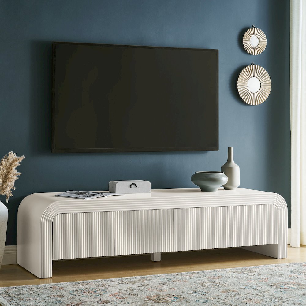 Waterflute 68" Fluted TV Stand. Picture 8