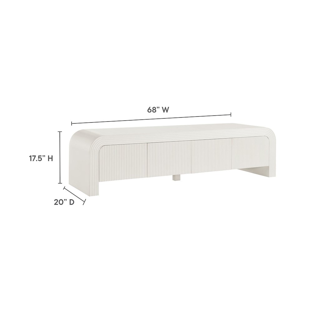 Waterflute 68" Fluted TV Stand. Picture 2