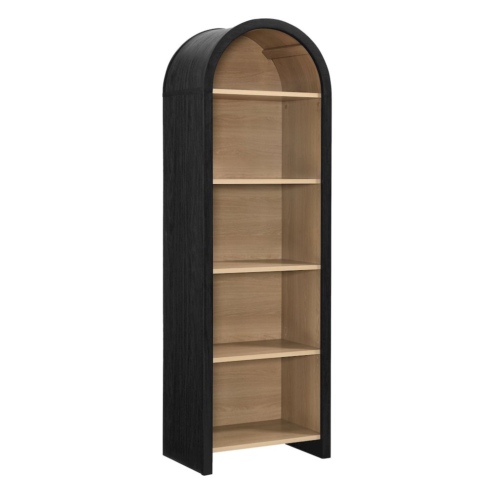 Evie Arched Narrow Bookcase Display Cabinet. Picture 1