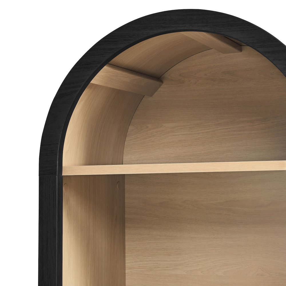 Evie Arched Narrow Bookcase Display Cabinet. Picture 6