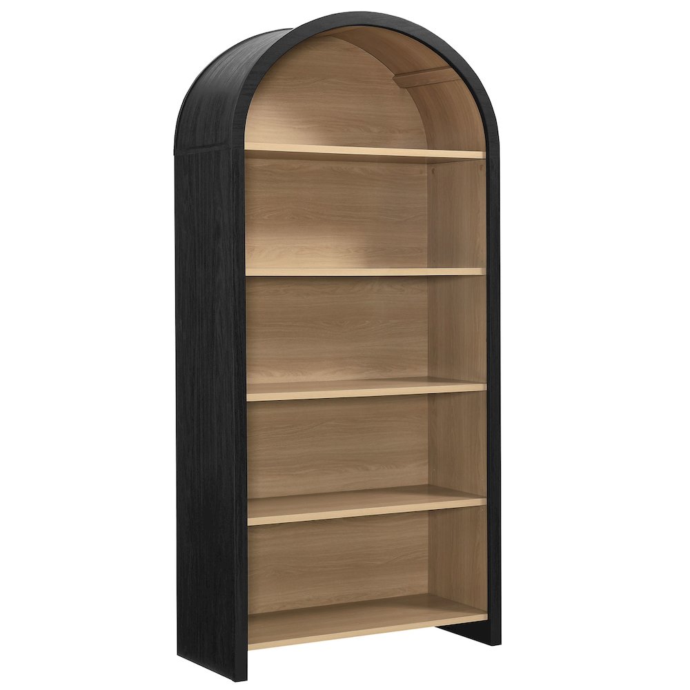 Evie Arched Wide Bookcase Display Cabinet. Picture 1