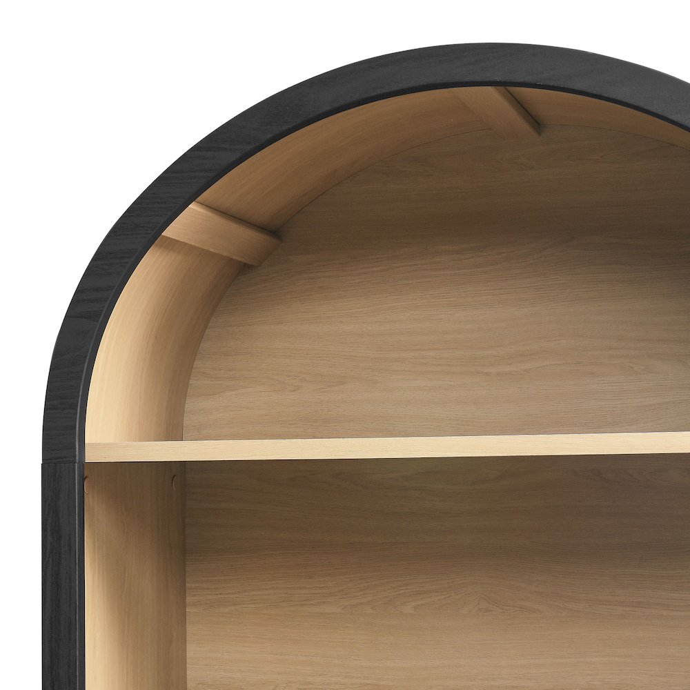 Evie Arched Wide Bookcase Display Cabinet. Picture 6