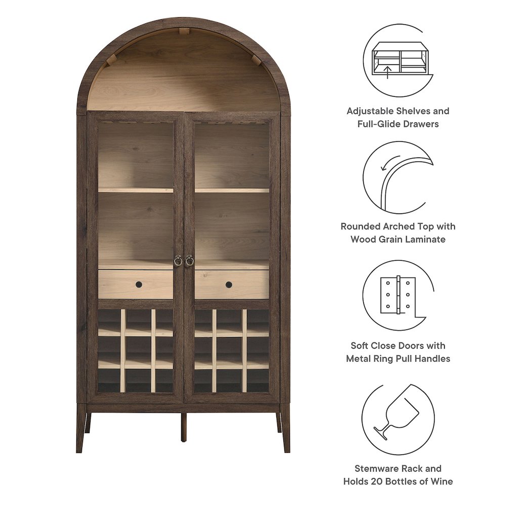 Nolan Arched Bar Cabinet. Picture 2