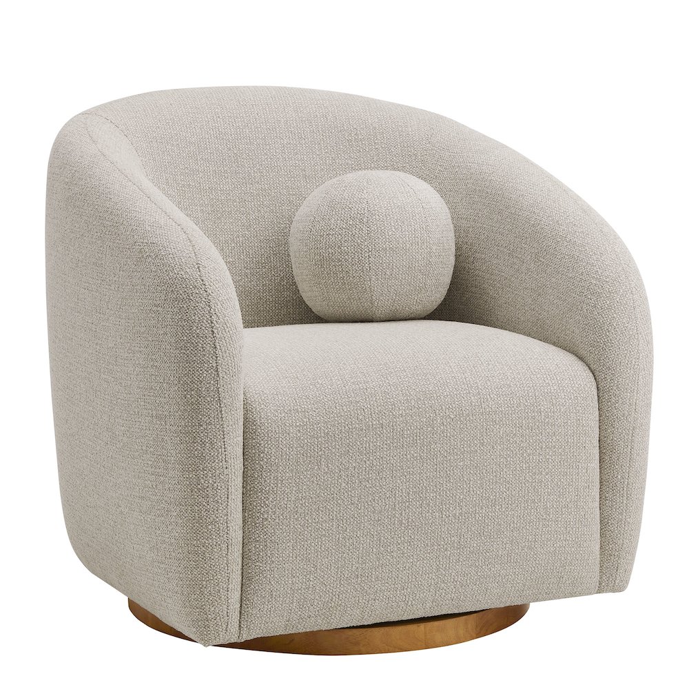 Holland Swivel Chenille Fabric Armchair. Picture 1