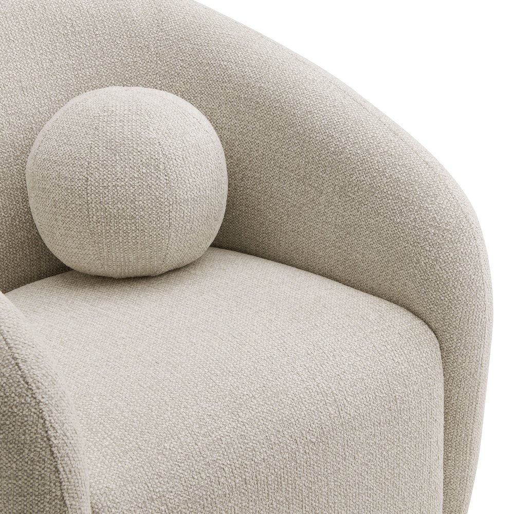 Holland Swivel Chenille Fabric Armchair. Picture 8