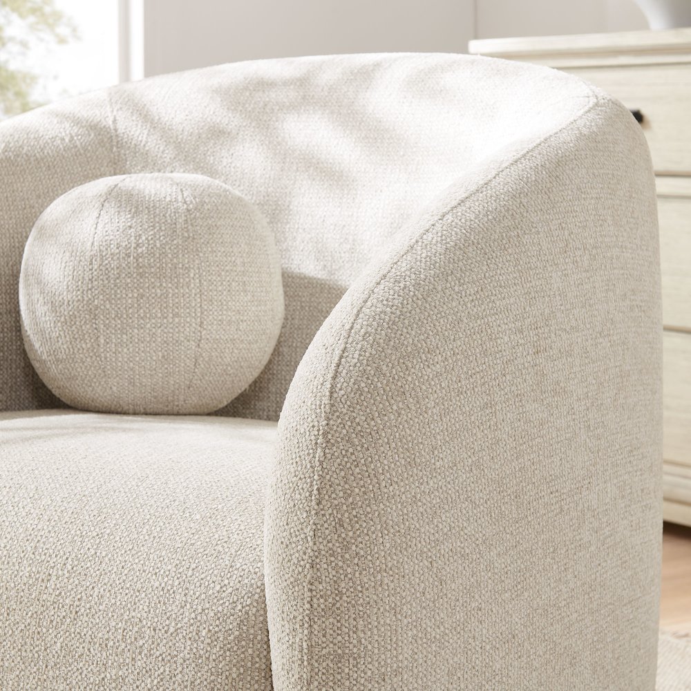 Holland Swivel Chenille Fabric Armchair. Picture 10