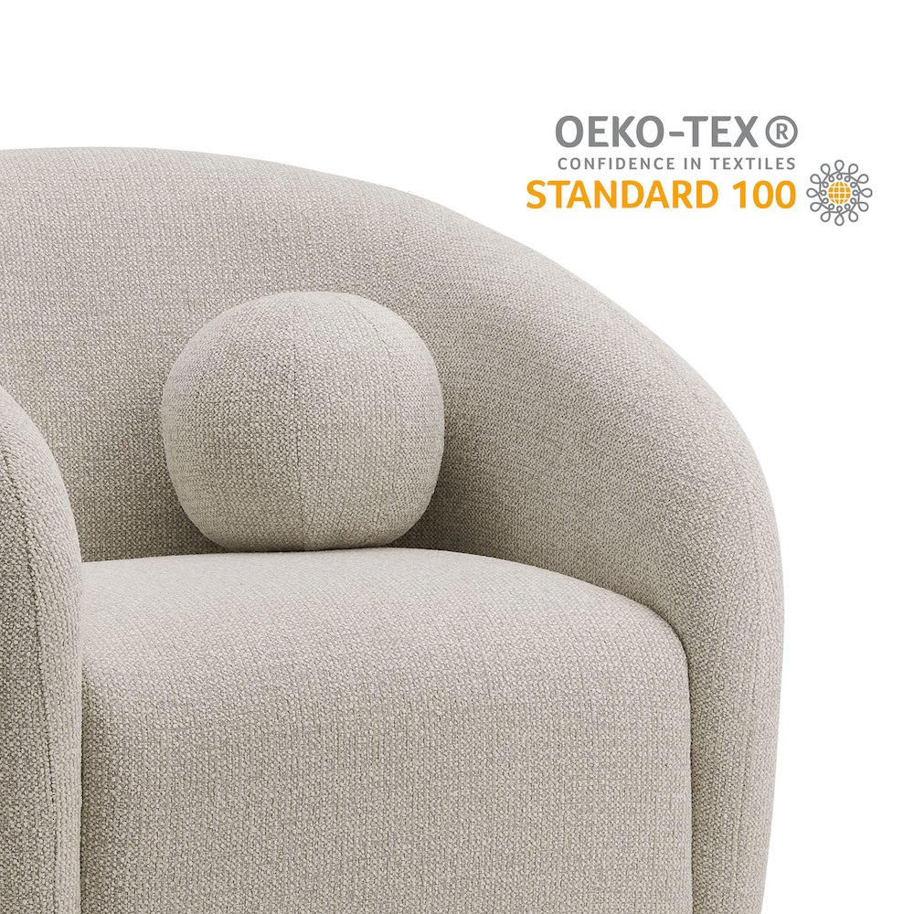 Holland Swivel Chenille Fabric Armchair. Picture 4