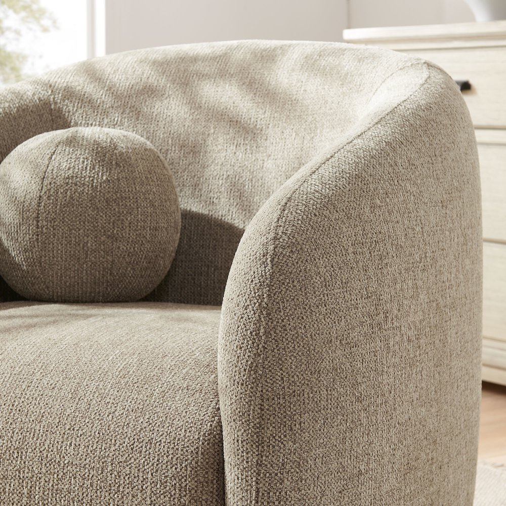 Holland Swivel Chenille Fabric Armchair. Picture 10