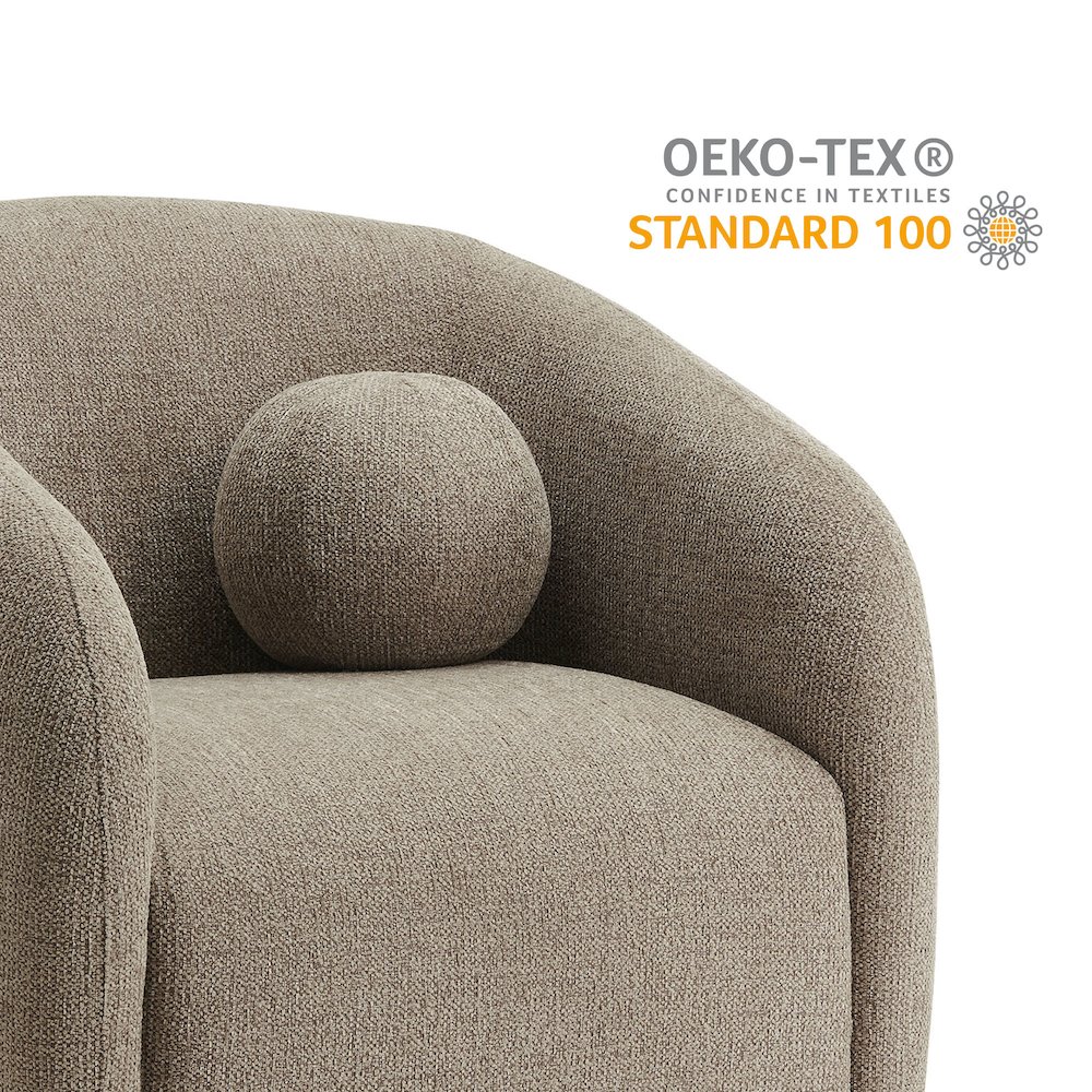 Holland Swivel Chenille Fabric Armchair. Picture 4