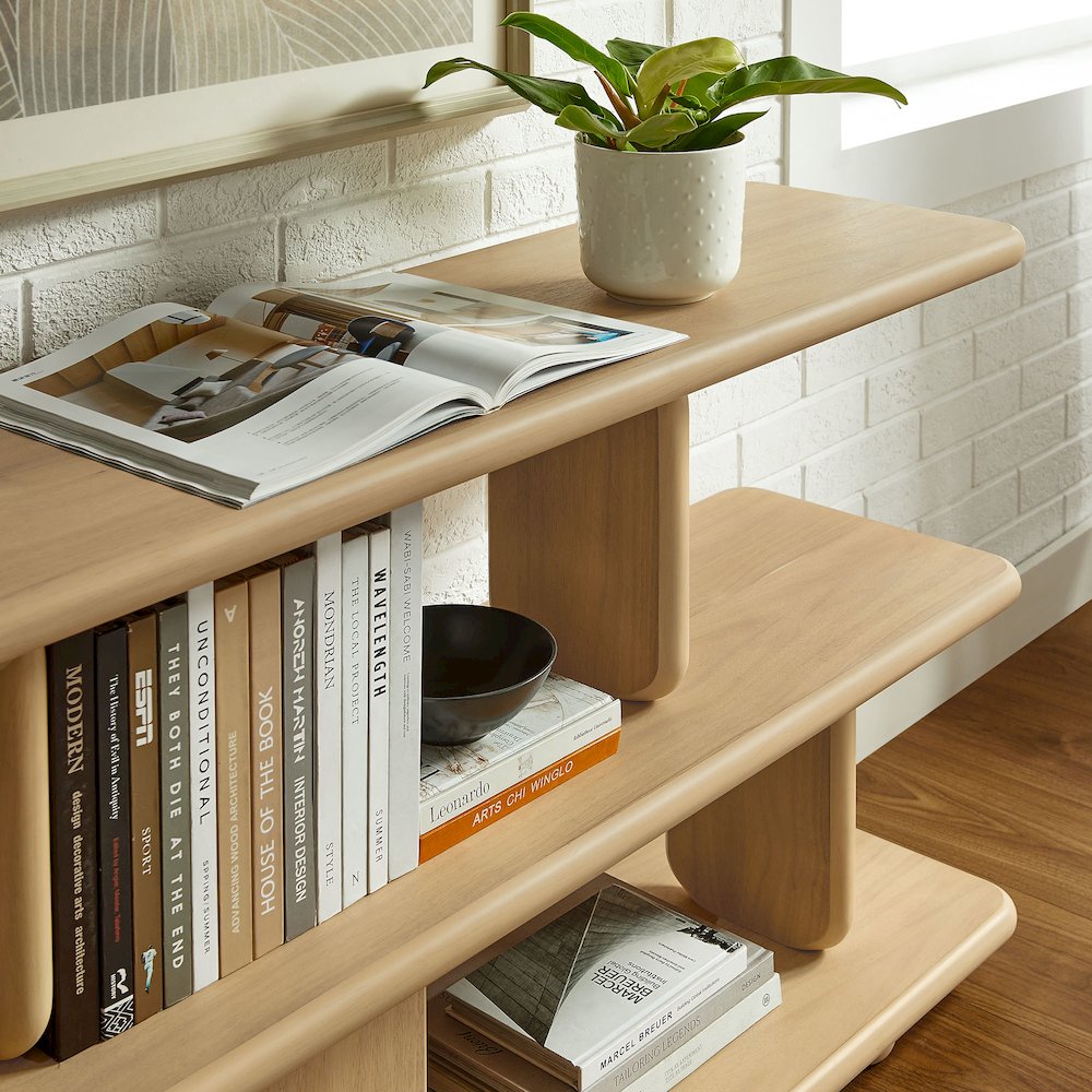 Lyle Sculptural 2-Tier Bookshelf. Picture 8