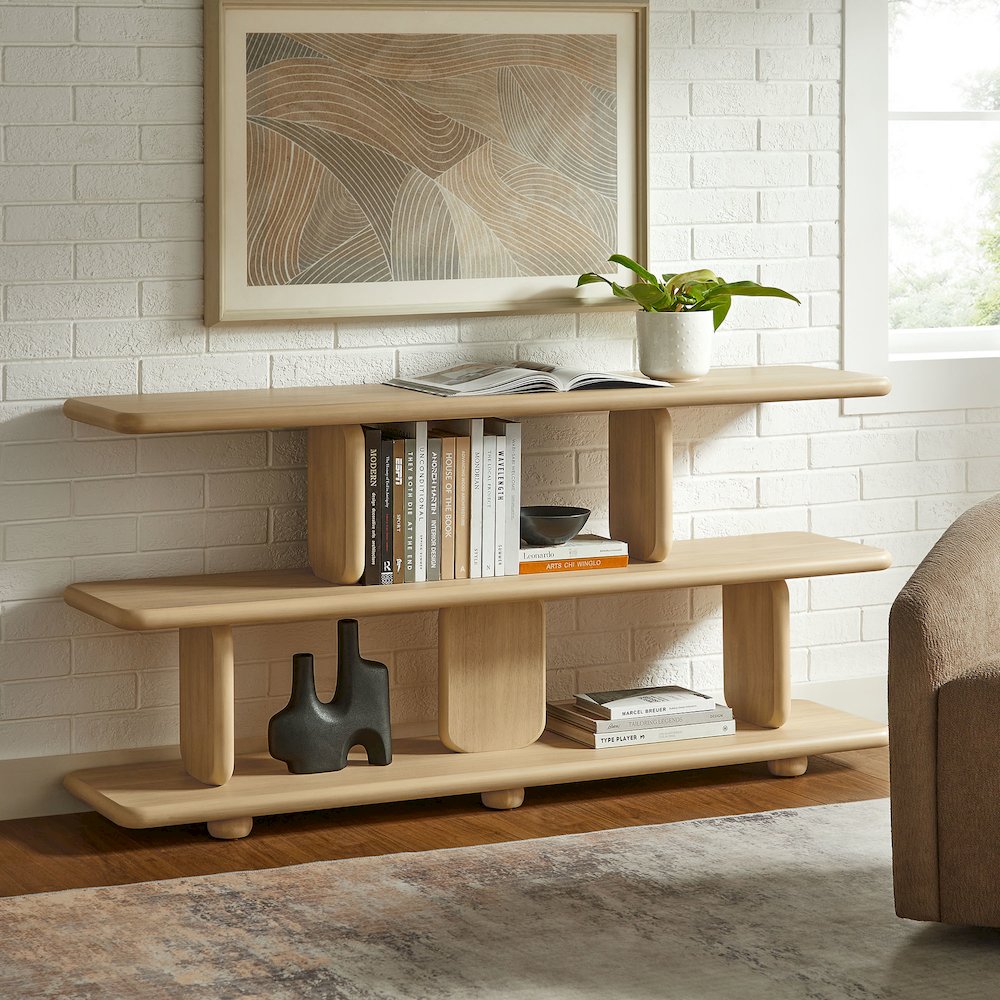 Lyle Sculptural 2-Tier Bookshelf. Picture 7