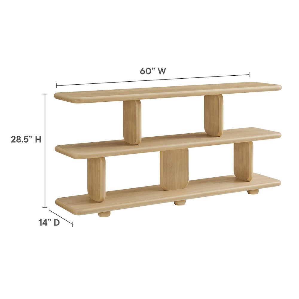 Lyle Sculptural 2-Tier Bookshelf. Picture 2