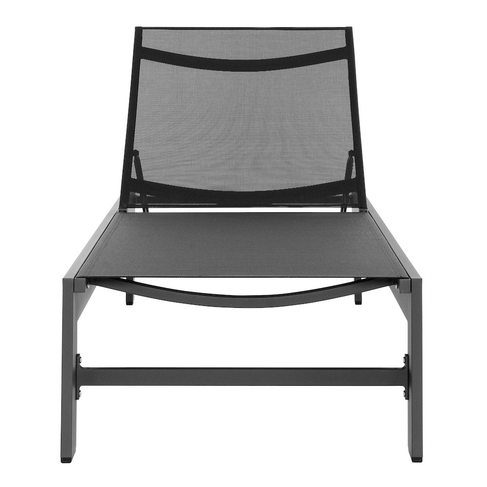 Tahoe Outdoor Patio Mesh and Aluminum Chaise Lounge. Picture 6