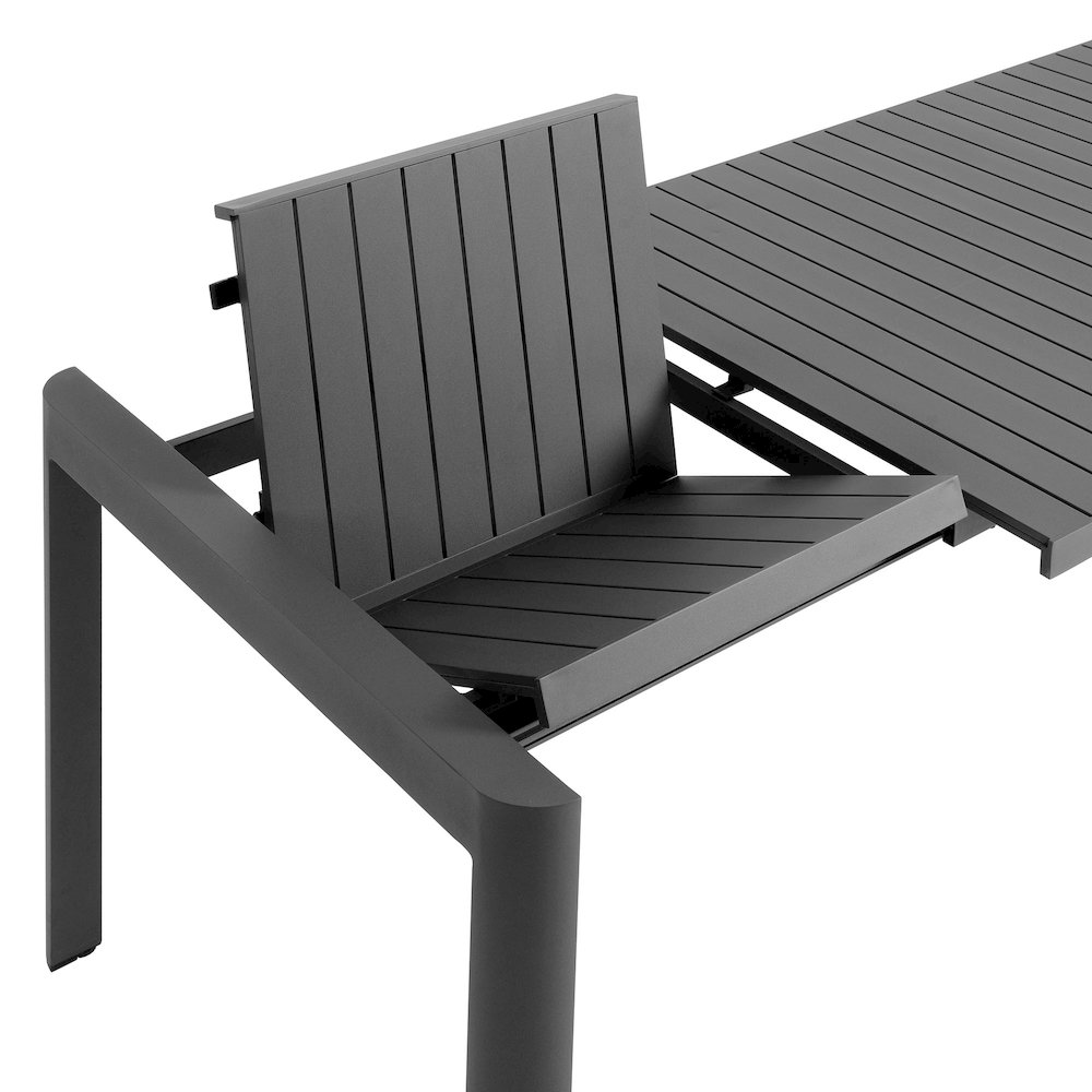 Tahoe Outdoor Patio Aluminum Extendable Dining Table. Picture 7