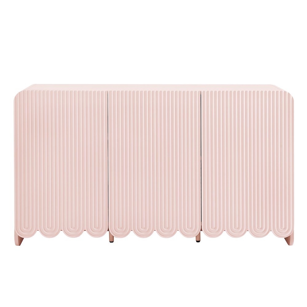 Dahlia Fluted and Scalloped Sideboard Storage Cabinet. Picture 5
