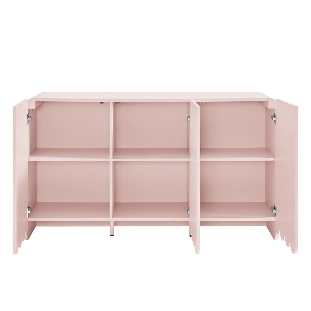 Dahlia Fluted and Scalloped Sideboard Storage Cabinet. Picture 6