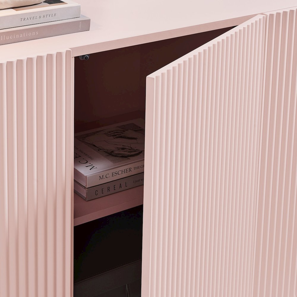 Dahlia Fluted and Scalloped Sideboard Storage Cabinet. Picture 9