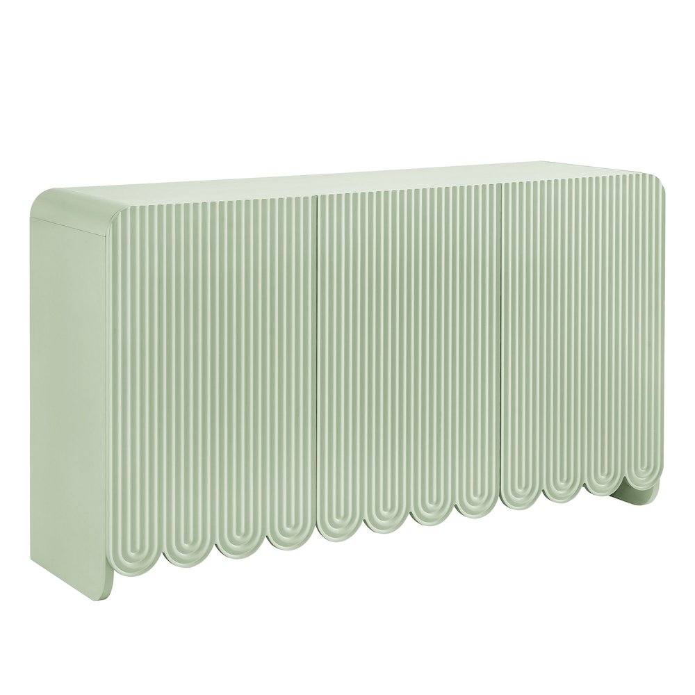 Dahlia Fluted and Scalloped Sideboard Storage Cabinet. Picture 1