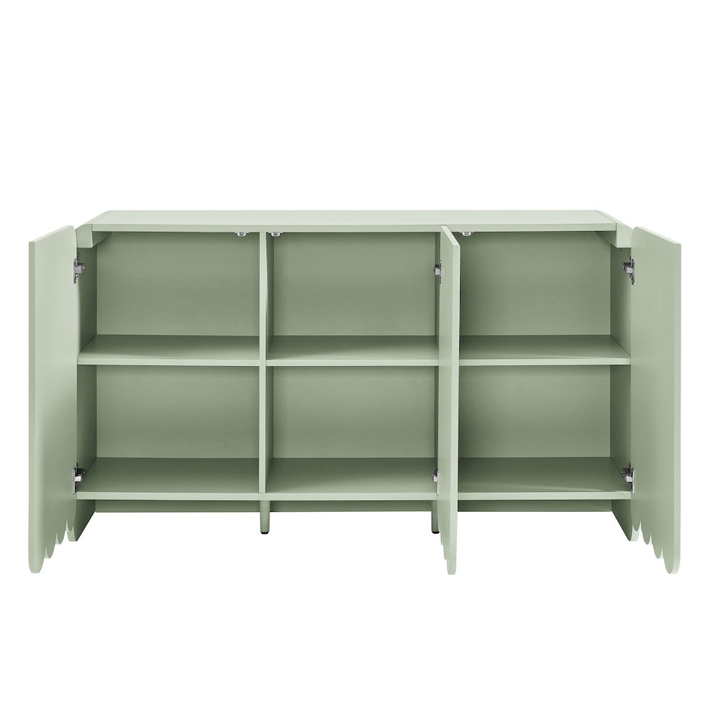 Dahlia Fluted and Scalloped Sideboard Storage Cabinet. Picture 6