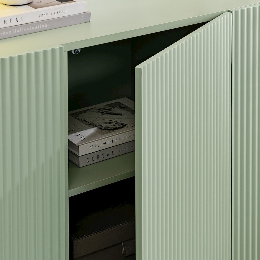 Dahlia Fluted and Scalloped Sideboard Storage Cabinet. Picture 9