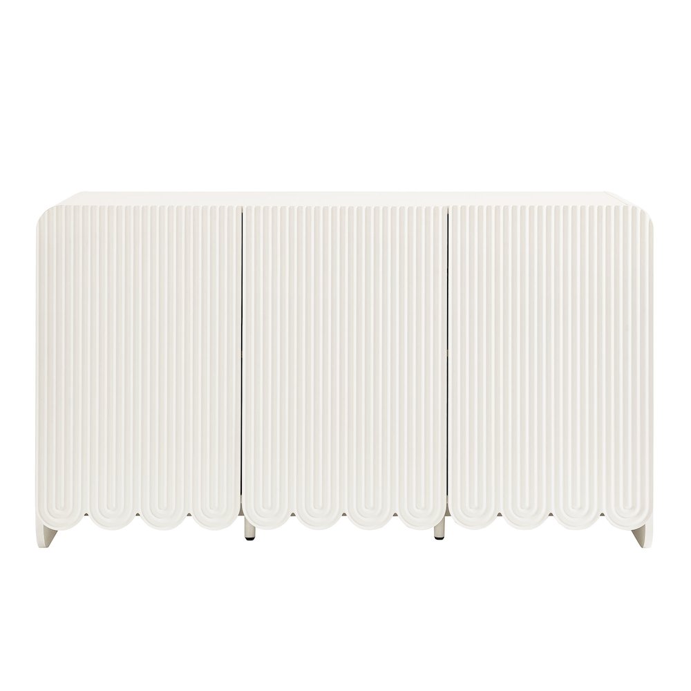 Dahlia Fluted and Scalloped Sideboard Storage Cabinet. Picture 5