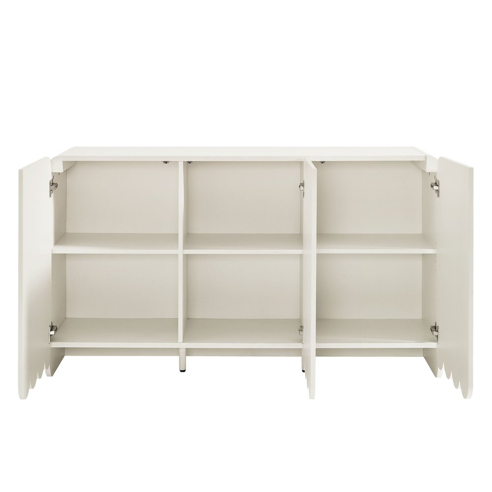 Dahlia Fluted and Scalloped Sideboard Storage Cabinet. Picture 6