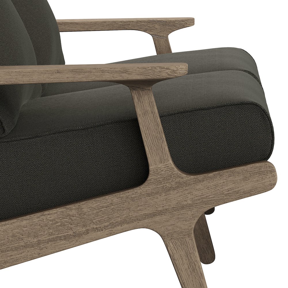 Saratoga Outdoor Patio Teak Wood Loveseat. Picture 7