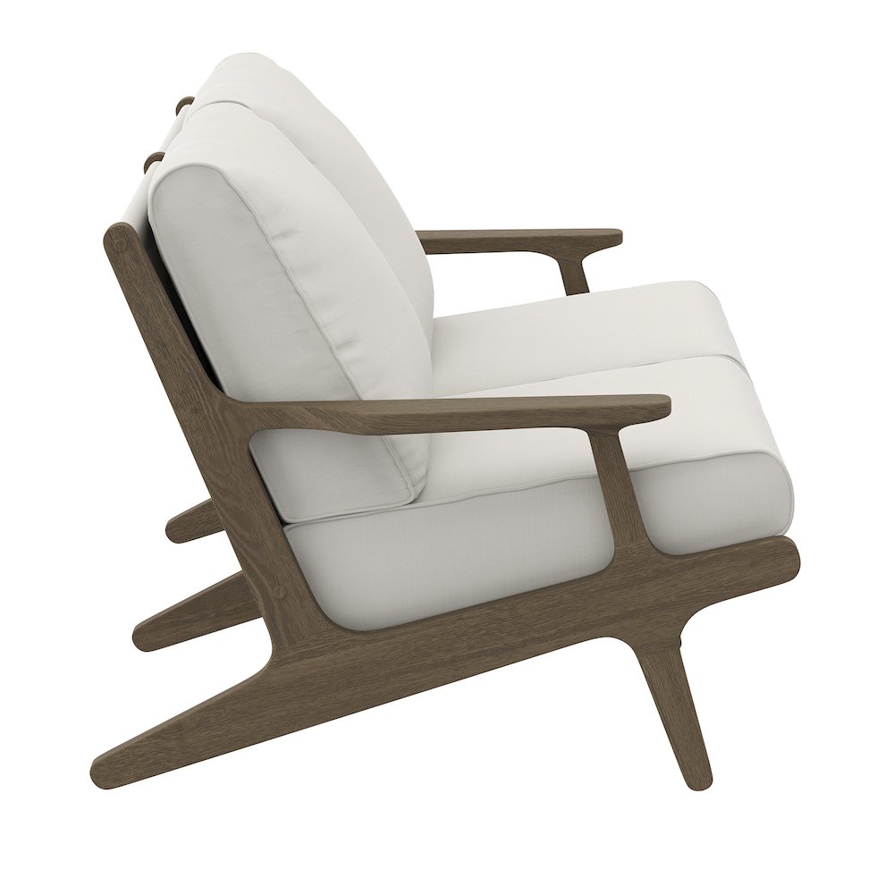 Saratoga Outdoor Patio Teak Wood Loveseat. Picture 4