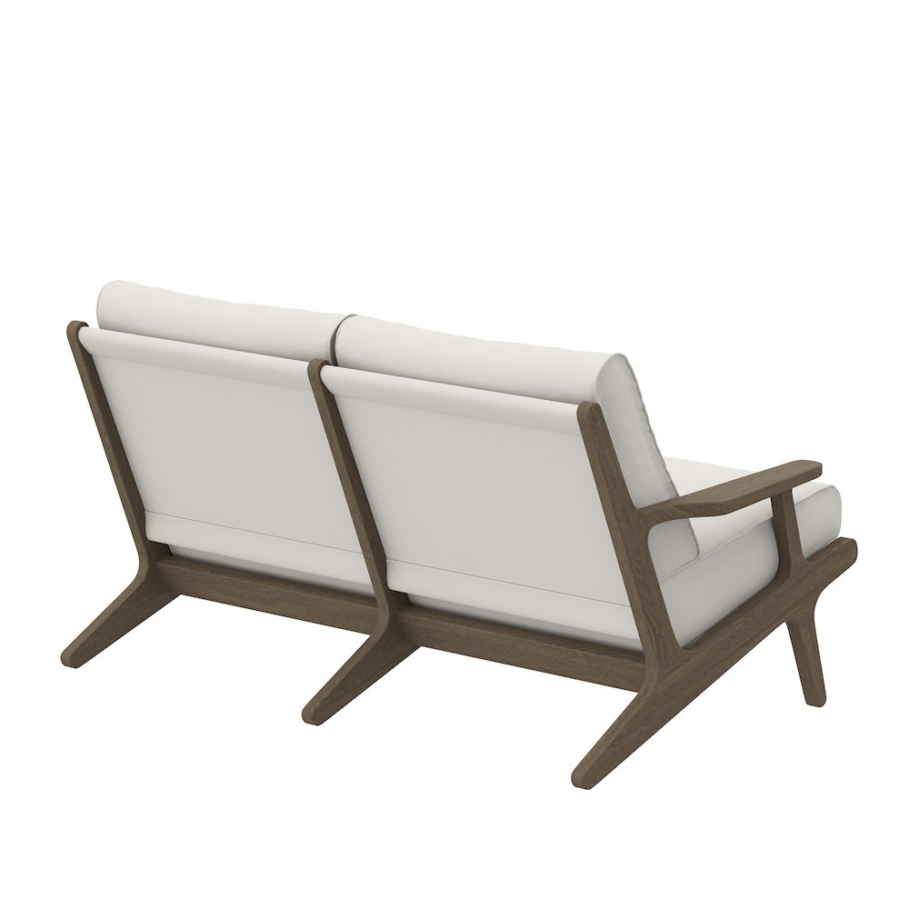 Saratoga Outdoor Patio Teak Wood Loveseat. Picture 5