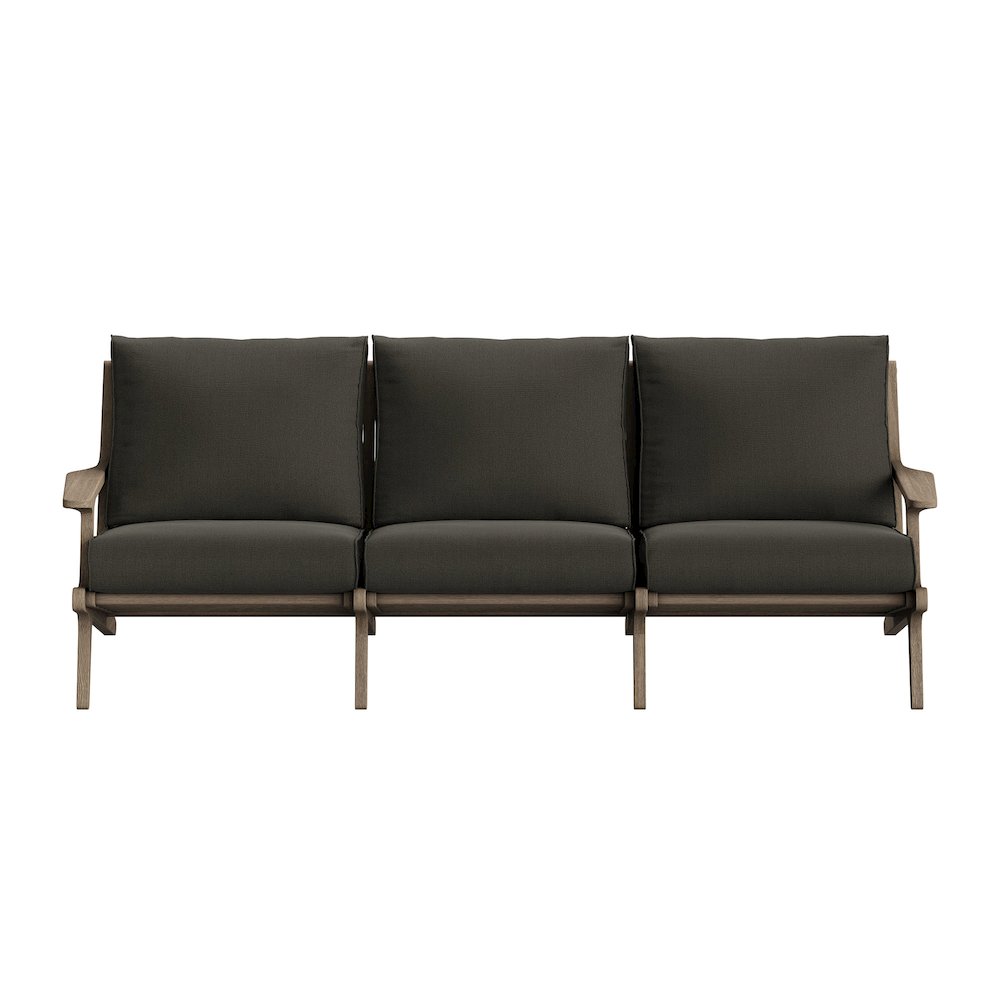 Saratoga Outdoor Patio Teak Sofa. Picture 6