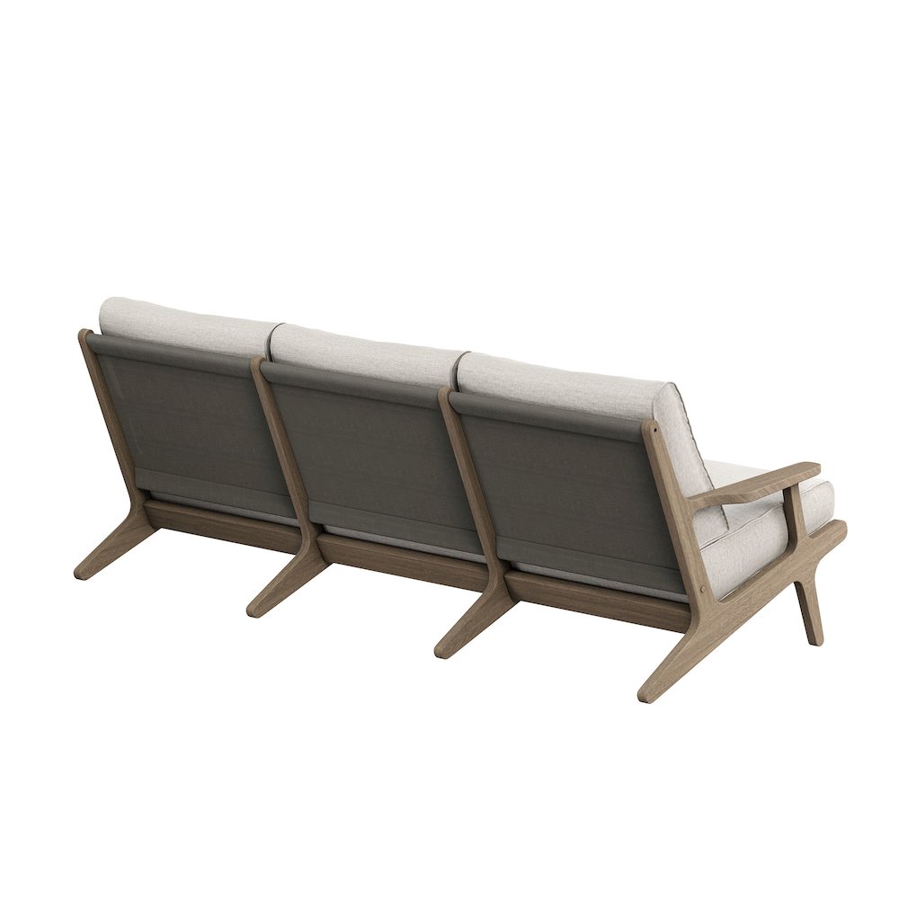 Saratoga Outdoor Patio Teak Sofa. Picture 5