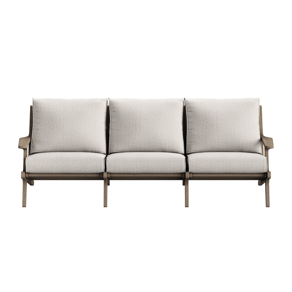 Saratoga Outdoor Patio Teak Sofa. Picture 6