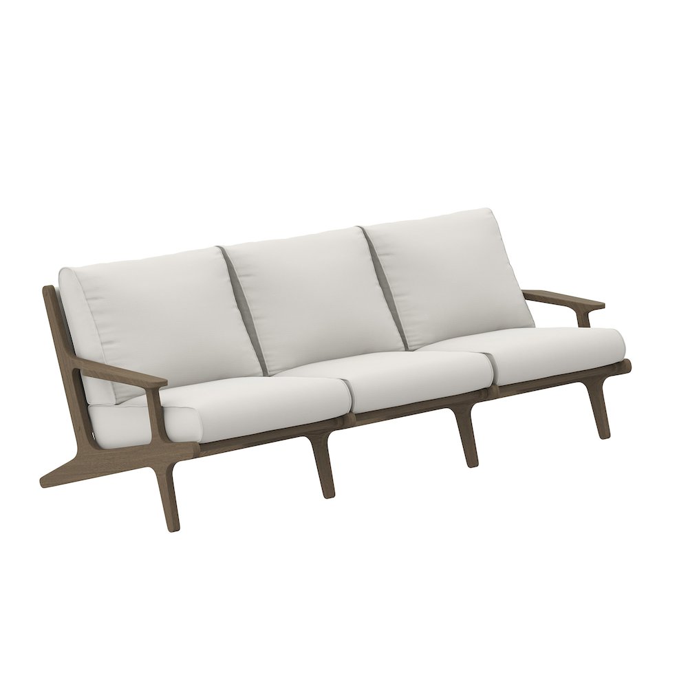 Saratoga Outdoor Patio Teak Sofa. Picture 1