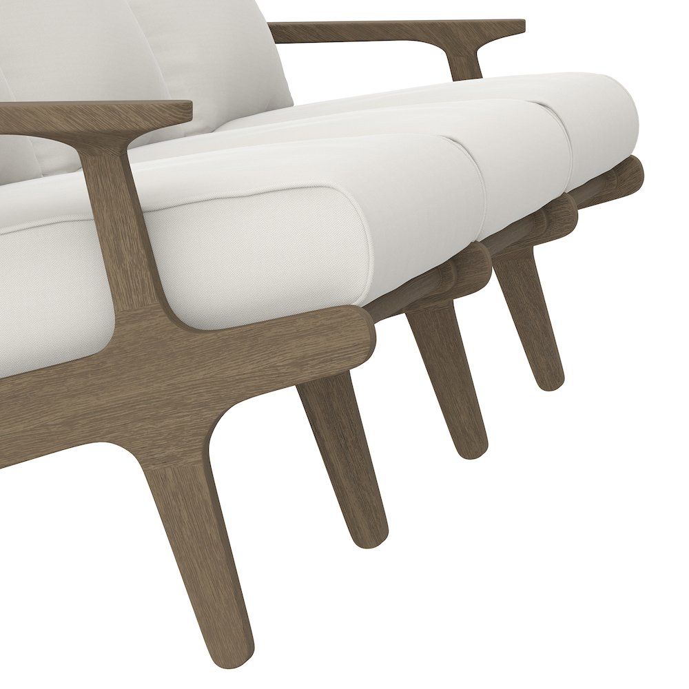 Saratoga Outdoor Patio Teak Sofa. Picture 7