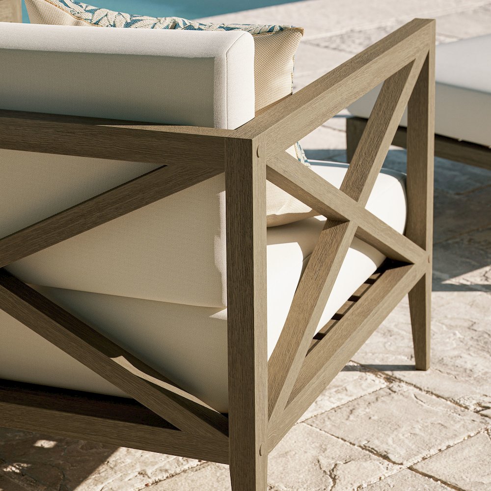 Northlake Outdoor Patio Teak Armchair. Picture 10