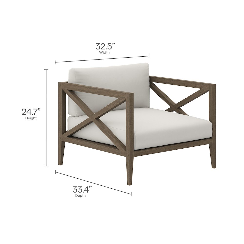Northlake Outdoor Patio Teak Armchair. Picture 2