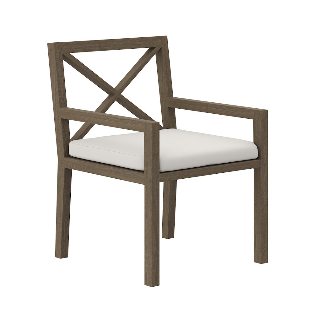 Northlake Outdoor Patio Teak Dining Armchair. Picture 1