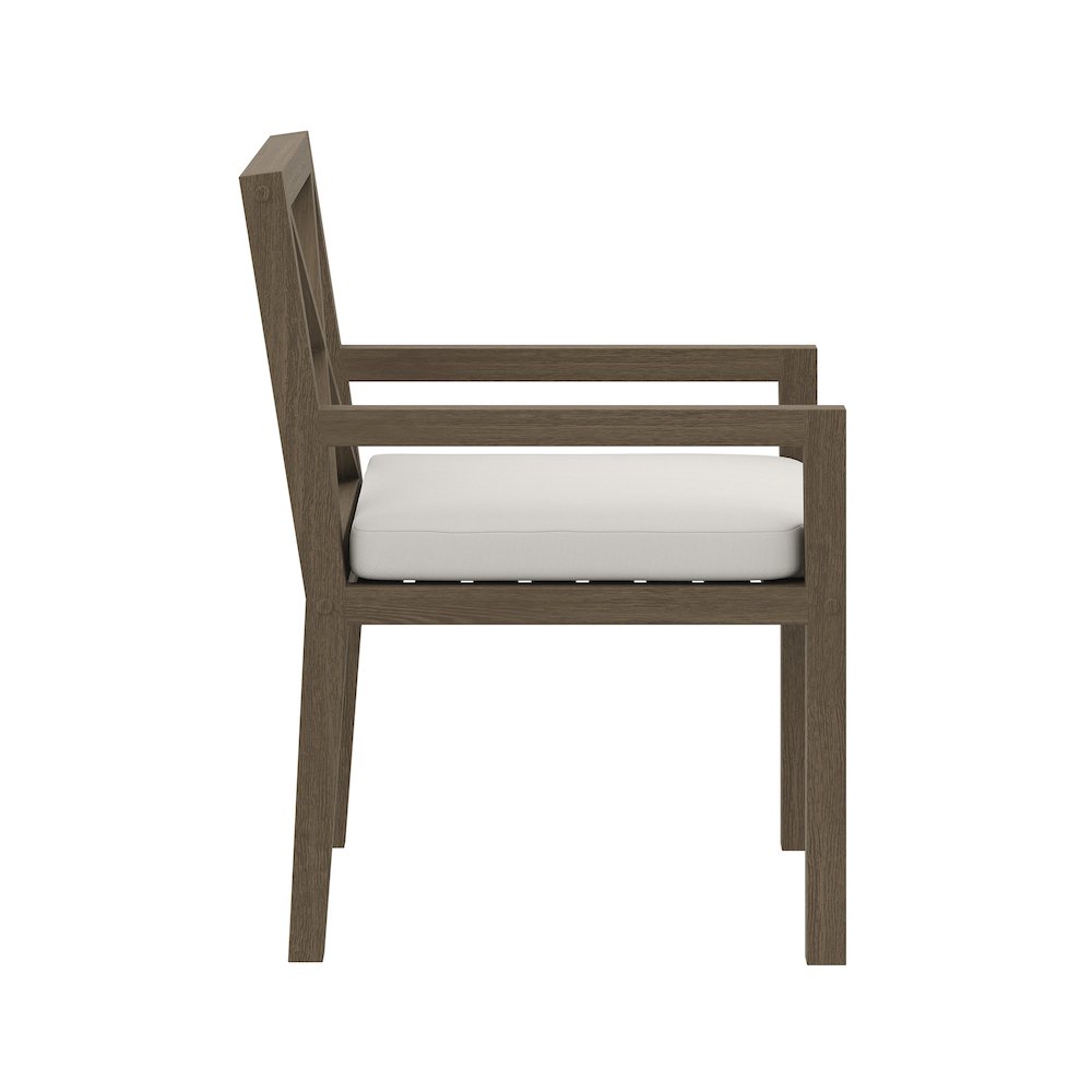 Northlake Outdoor Patio Teak Dining Armchair. Picture 4
