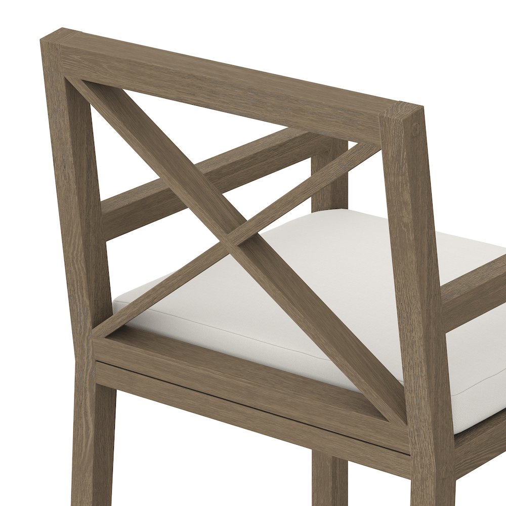 Northlake Outdoor Patio Teak Dining Armchair. Picture 7