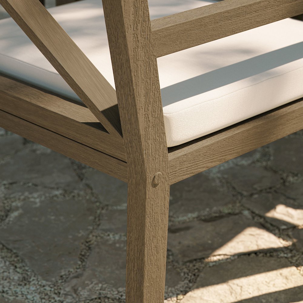 Northlake Outdoor Patio Teak Dining Armchair. Picture 10