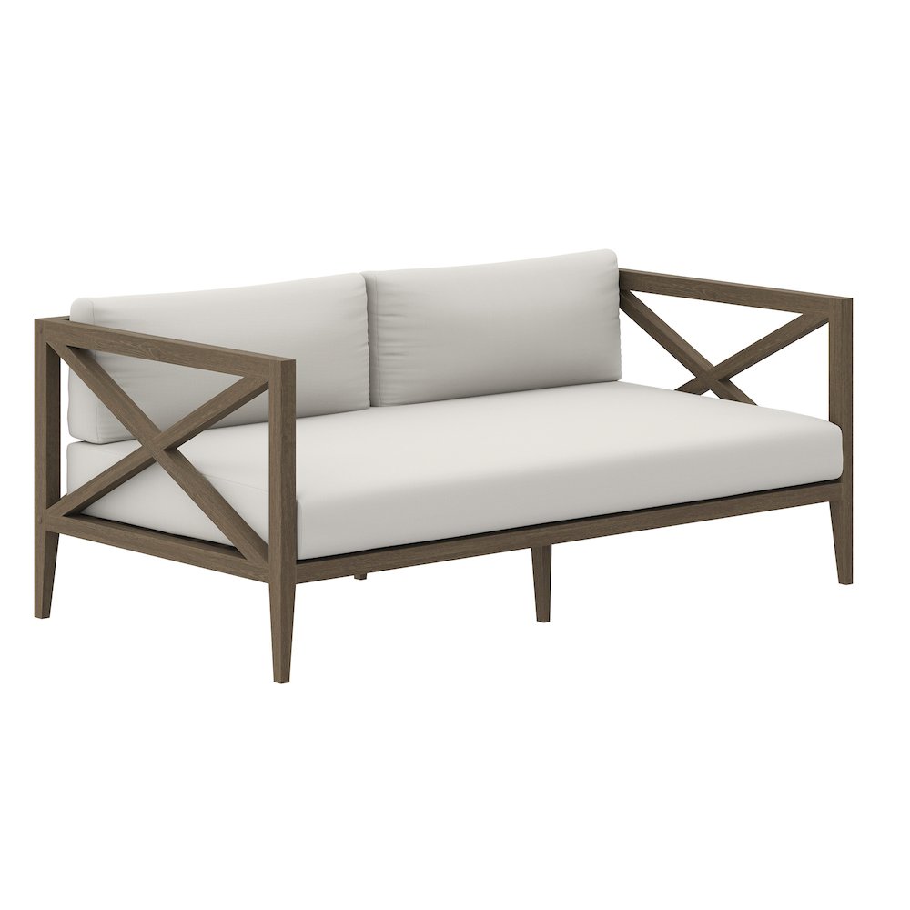 Northlake Outdoor Patio Teak Loveseat. Picture 1