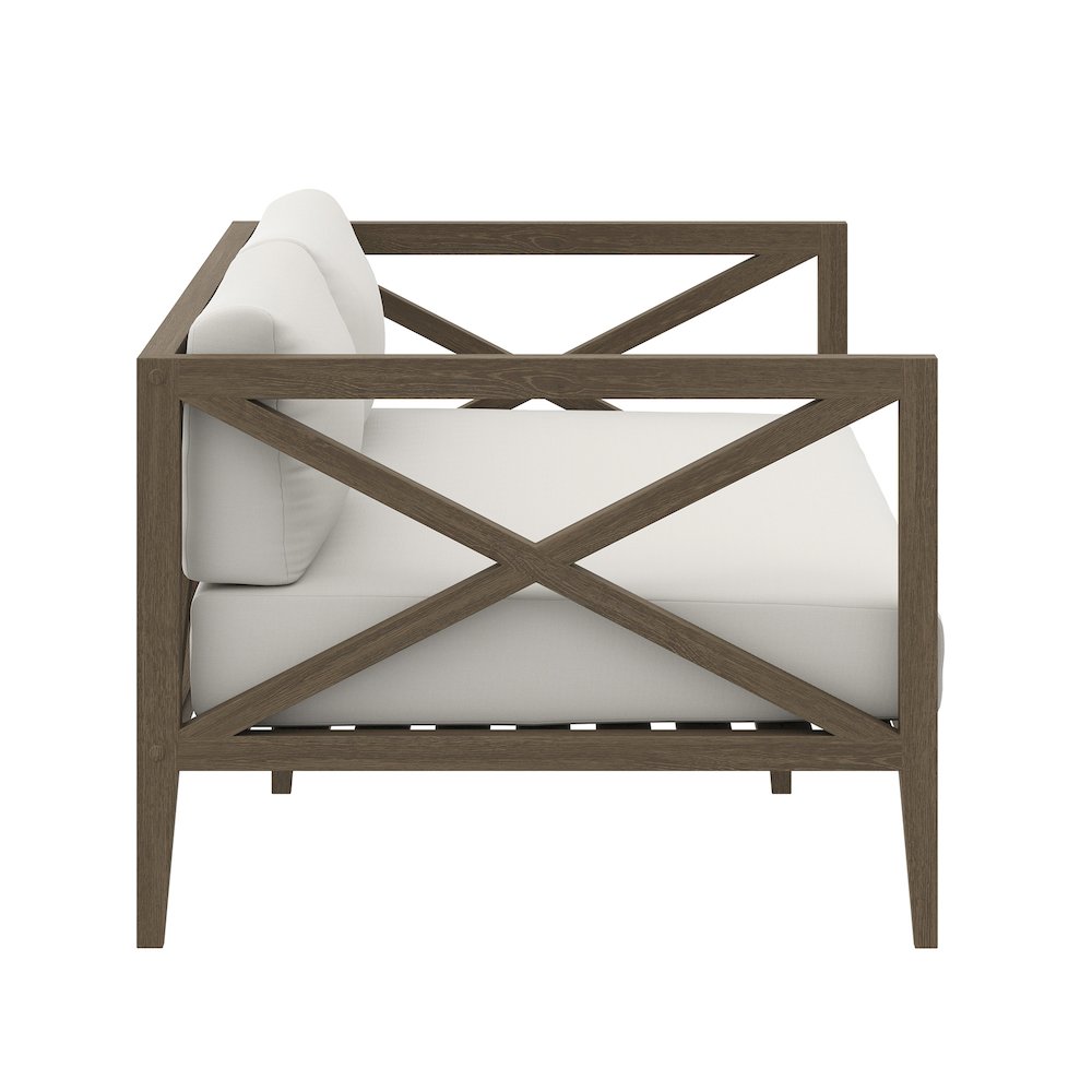 Northlake Outdoor Patio Teak Loveseat. Picture 4