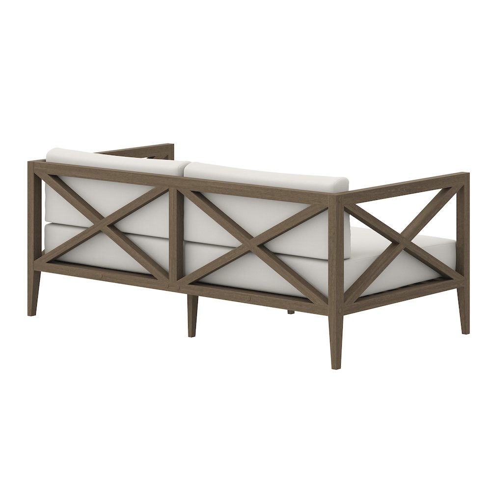 Northlake Outdoor Patio Teak Loveseat. Picture 5