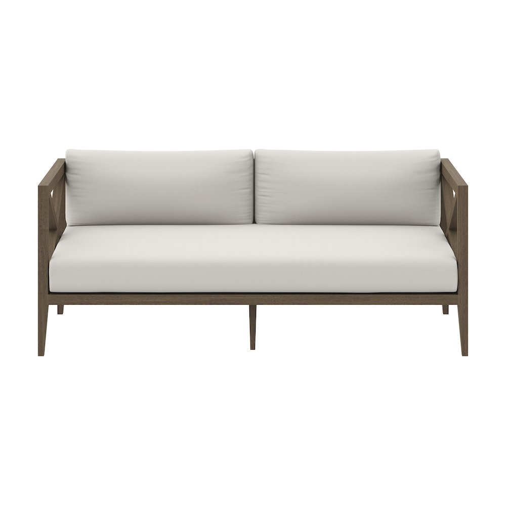Northlake Outdoor Patio Teak Loveseat. Picture 6