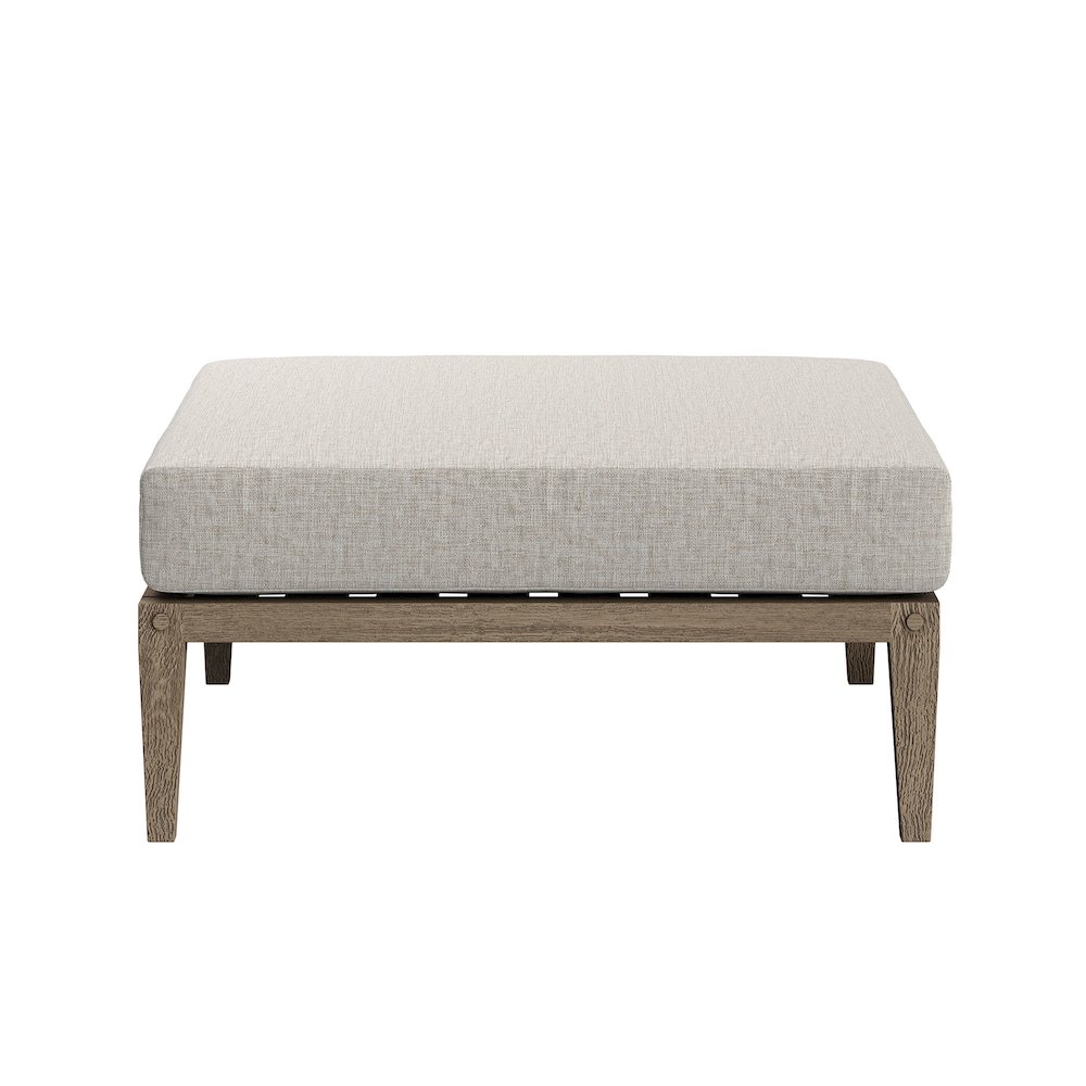Northlake Outdoor Patio Teak Ottoman. Picture 4