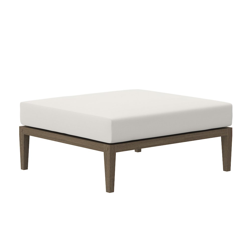 Northlake Outdoor Patio Teak Ottoman. Picture 1